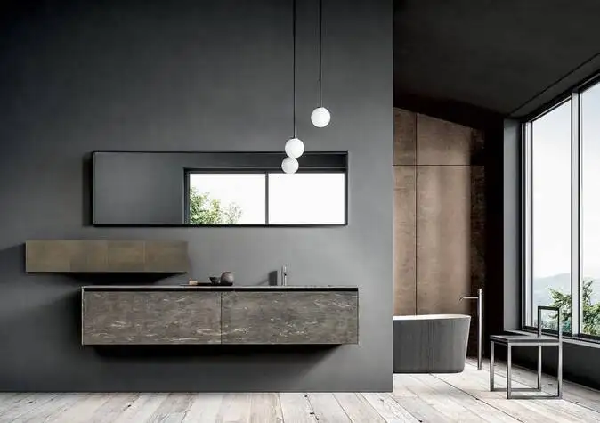 Conception d'une salle de bain minimaliste pour suite parentale � La Cadi�re d'Azur