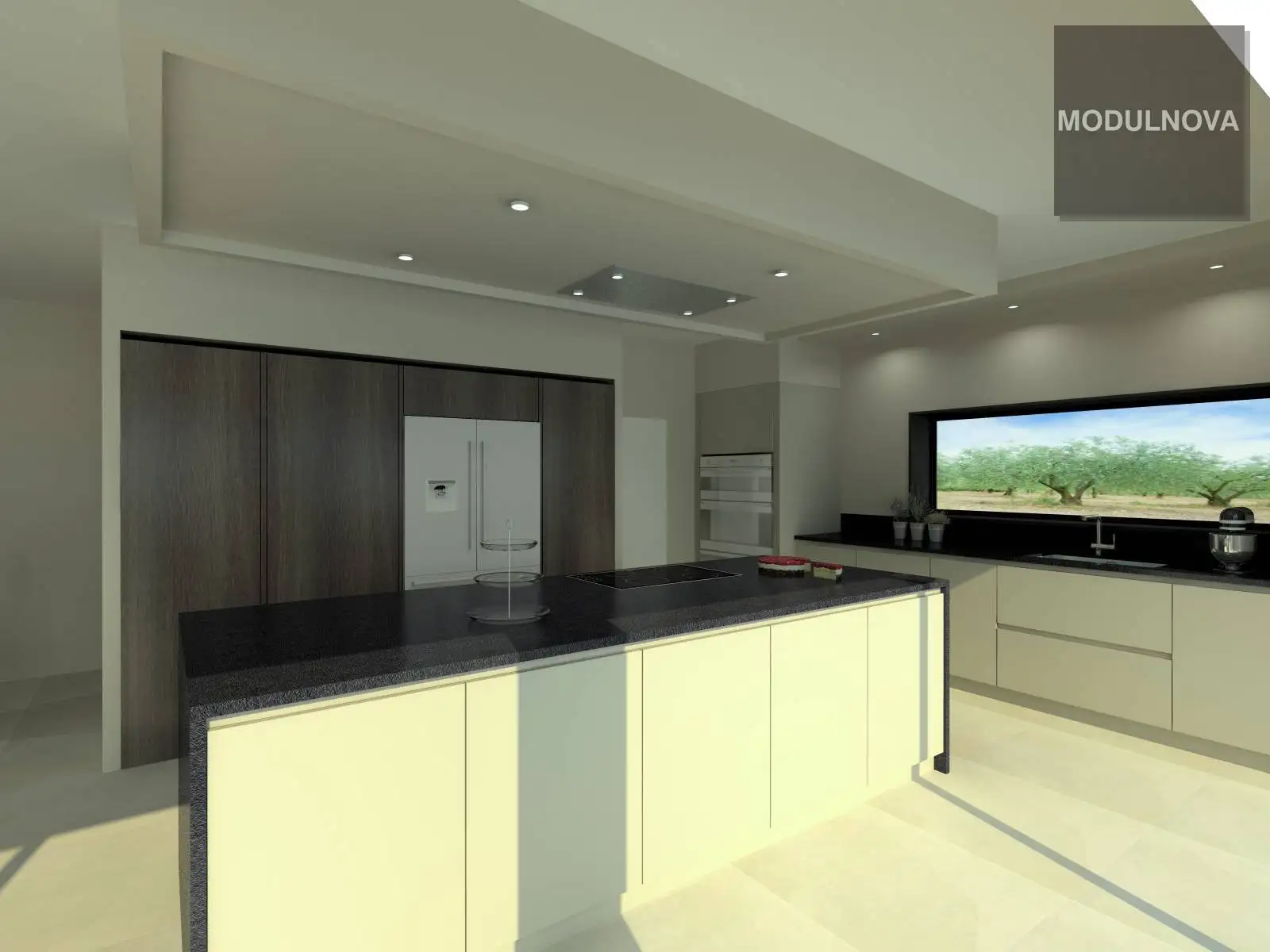 Cuisines Hauts de gammes Italiennes Modulnova Ollioules Var proche de Toulon avec �lot central