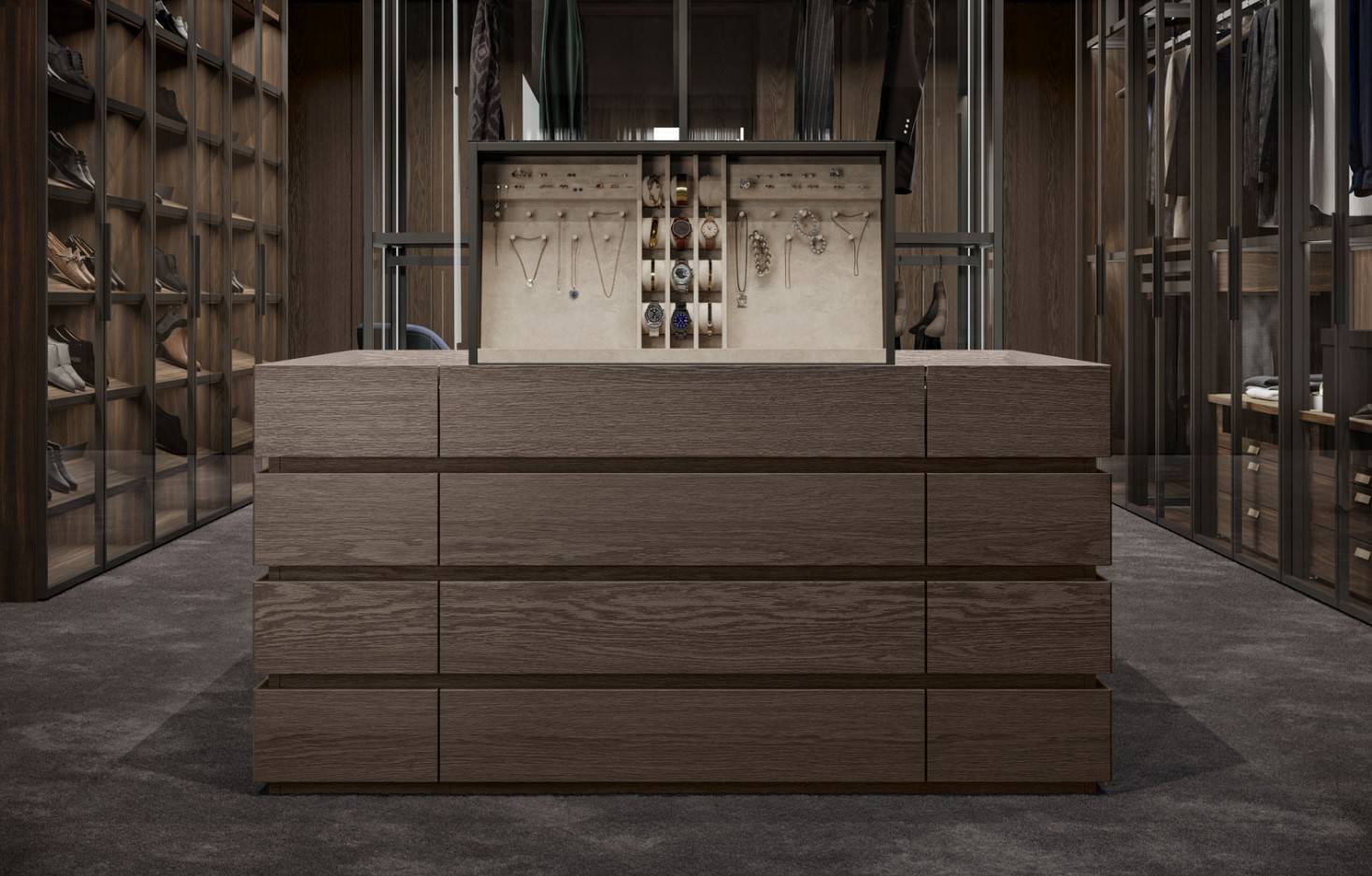 dressing ouvert en bois 