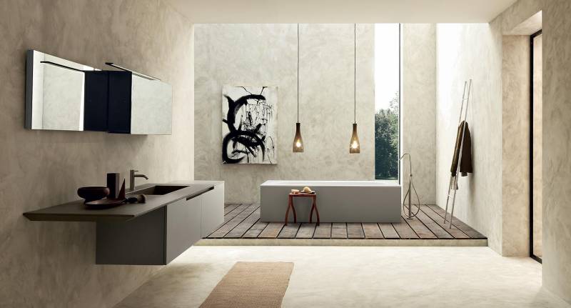 Salle de bain épurée au design Italien Haut de Gamme Proche de Toulon